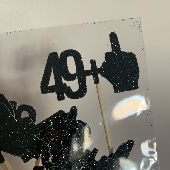 50th Birthday Party Decor Bundle, T-shirt and cupcake toppers - Picture 4 of 6